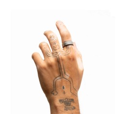 Anillo Lotus LS2398 en acero inoxidable combinado Ip negro