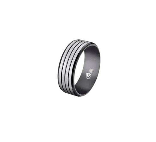 Anillo Lotus LS2398 en acero inoxidable combinado Ip negro