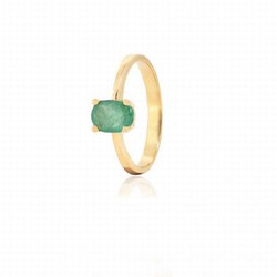 Anillo oro 18k y esmeralda Alizeh