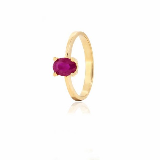 Anillo oro 18k y rubí Alizeh