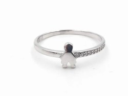 Bague en argent avec enfant