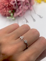 Anillos con Iniciales de plata rodiada