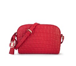 Bolso bandolera Tous Sherton de piel bovina en color Rojo