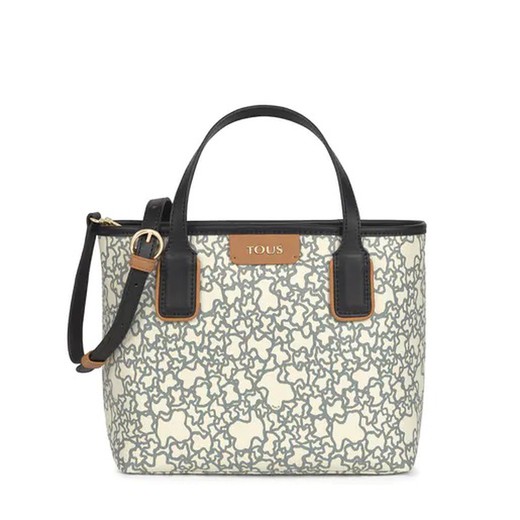 Bolso Mini Capazo Tous Kaos beige y negro