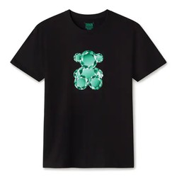 Türkises T-Shirt mit Edelsteinen von Tous Bears