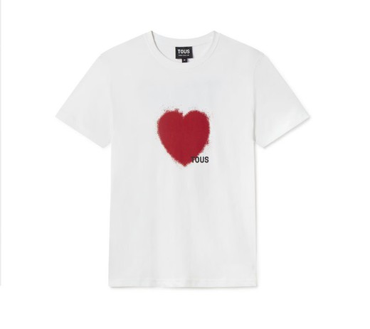 Camiseta Tous Heart Motifs Spray Rojo