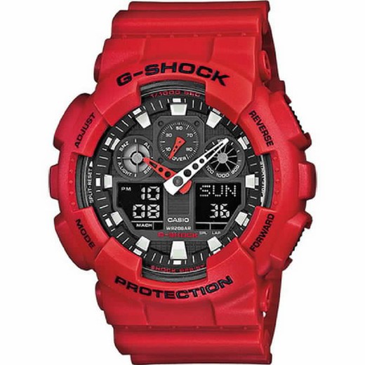 Casio G-Shock pour homme submersible antimagnétique 200 mètres en rouge
