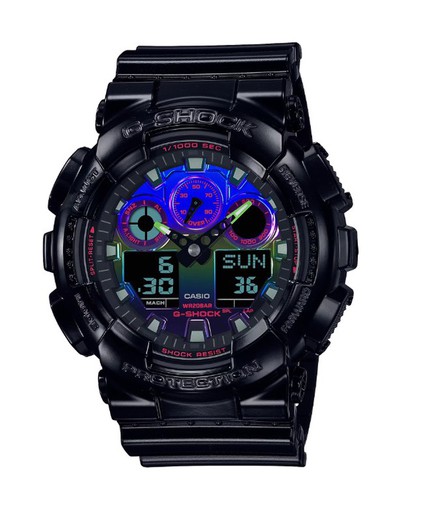 Casio G-Shock Herren Antimagnetic Virtual Rainbow GA-100