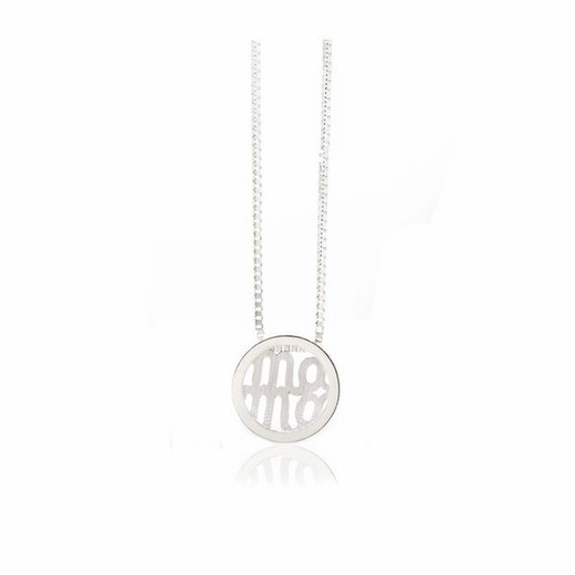 Pendentif en or blanc 18 carats avec le mot maman