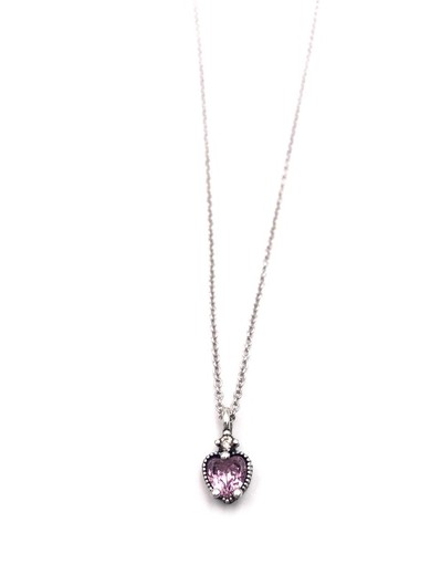 Pendentif en argent Love Pink