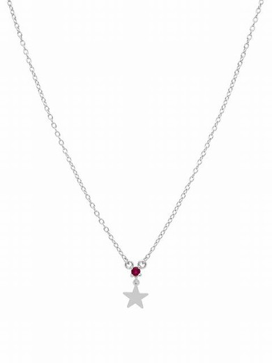 Colgante de plata mini Star pink