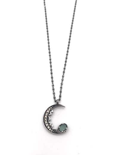 Colgante Luna de Top Silver con mama