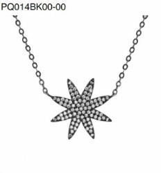 Pingente de prata com rutênio em forma de estrela