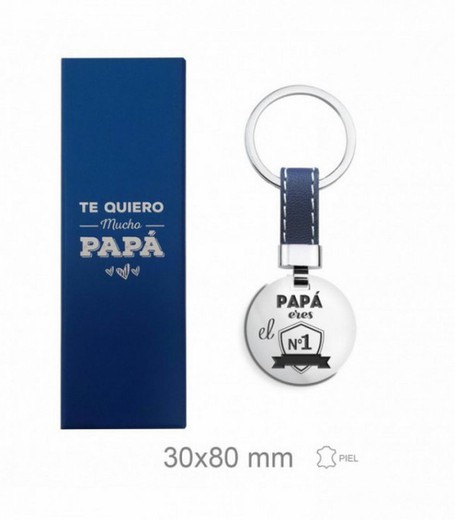 Llavero de acero "Papá eres el número 1"