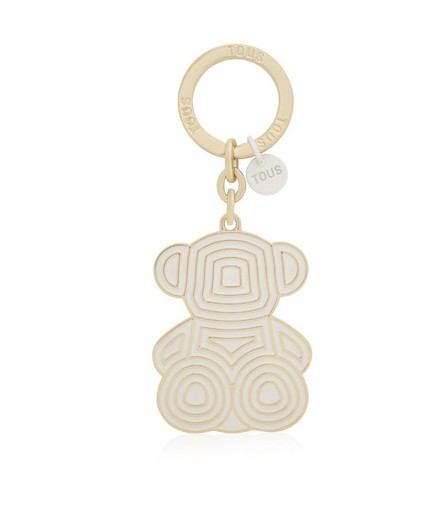 Llavero metal Tous Bold Bear Lines Beige