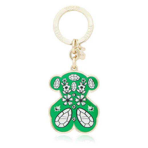 Porta-chaves verde Tous Oso Gems