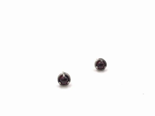 Boucle d'Oreille Minimal Grenat Raive