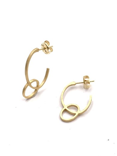 Pendientes aro plata Gold Gargot