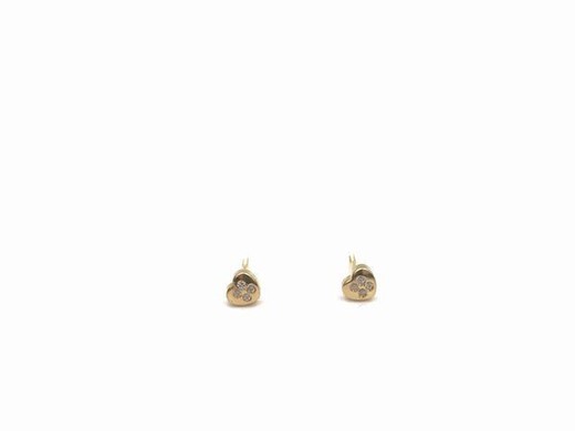 Herz-Multi-Baby-Ohrringe aus 18 Karat Gold