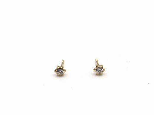 Boucles d'oreilles bébé Star One en or 18 carats