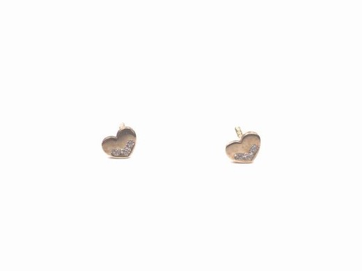 Drei Herz-Baby-Ohrringe aus 18 Karat Gold