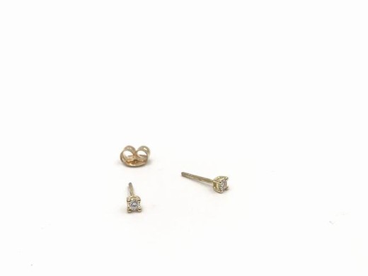 Boucles d'oreilles en or quatre agrafes de diamants