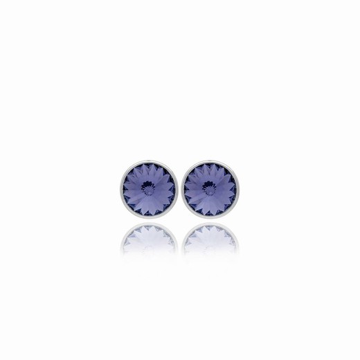 Pendientes de plata con cristal de Swarovski® color lila