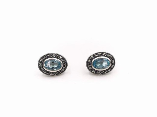 Pendientes en plata de ley Blue