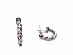 Pendientes en plata de ley Braid