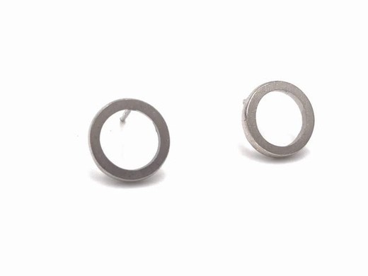 Boucles d'oreilles Circle Gap en argent sterling