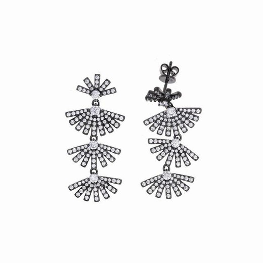 Pendientes largos Han Fan Black