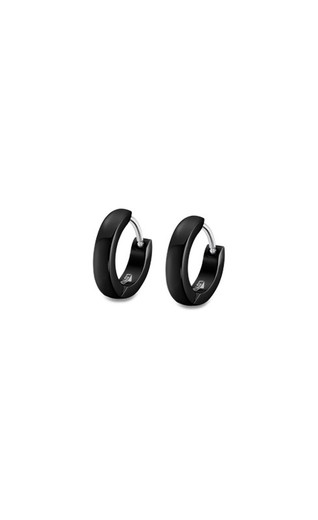 Lotus-Ohrringe aus schwarzem IP-Stahl