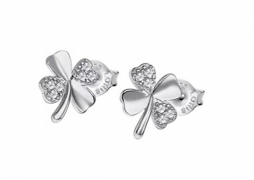 Pendientes Lotus Silver Trebol