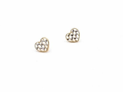 Boucles d'oreilles cœur pour femme en or 18 carats