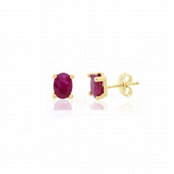 Pendientes oro 18k y Rubi Alizeh