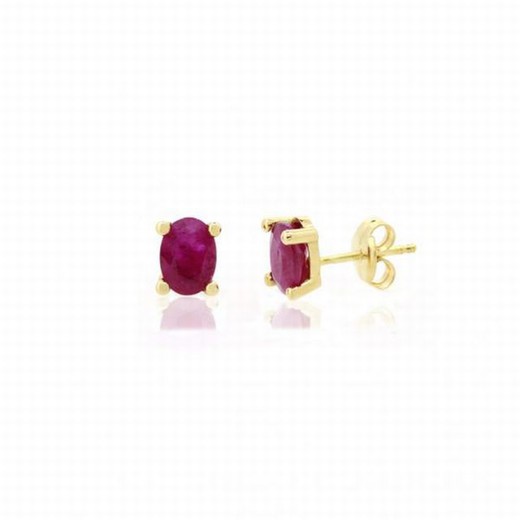 Pendientes oro 18k y Rubi Alizeh