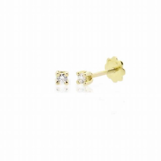 Boucles d'oreilles en or 18 carats avec diamants