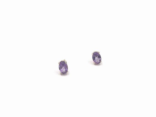 Goldohrringe mit Amethyst Lis