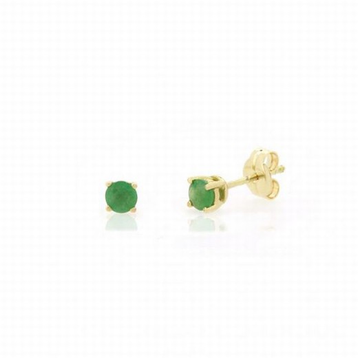 Anahí-Ohrringe aus Gold und Smaragden