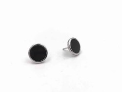 Pendientes plata  unisex rodiado
