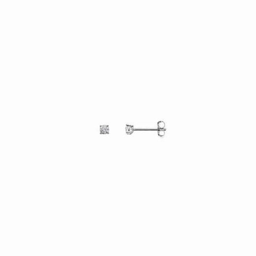 Kleine Unisex-Ohrringe aus rhodiniertem Silber