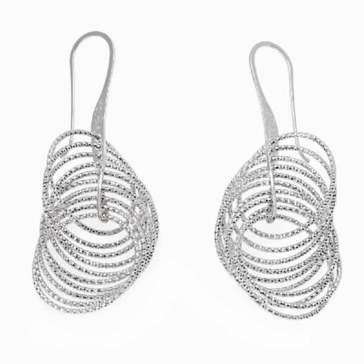 Boucles d'oreilles femme en argent diamant