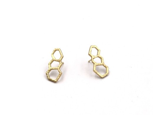 Pendientes plata Gold Laxe