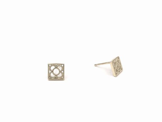 Boucles d'Oreilles Top Argent Panot Or