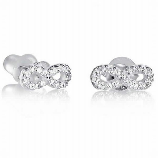 Boucles d'oreilles infini Viceroy en argent rhodié et zircons