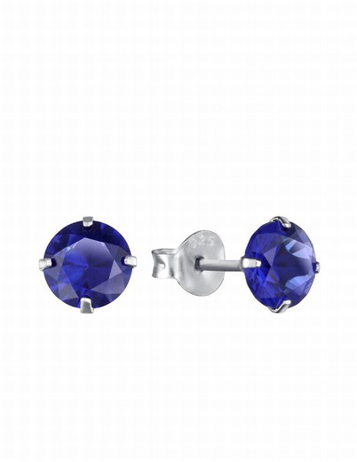 Boucles d'oreilles Viceroy en argent sterling et cristal bleu