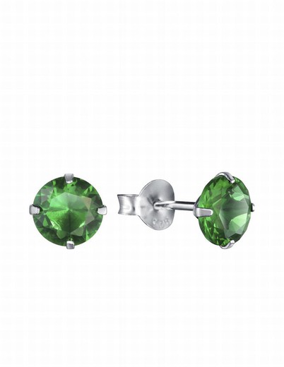 Boucles d'oreilles Viceroy en argent avec cristal vert