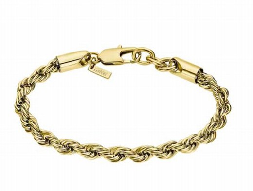 Bracelet Cordon Doré Maxi Lotus