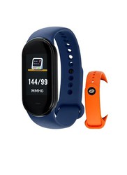 Pulsera de actividad Marea Smartwach con dos correas, azul marino y naranja