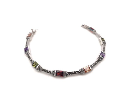 Pulseira de prata esterlina multi